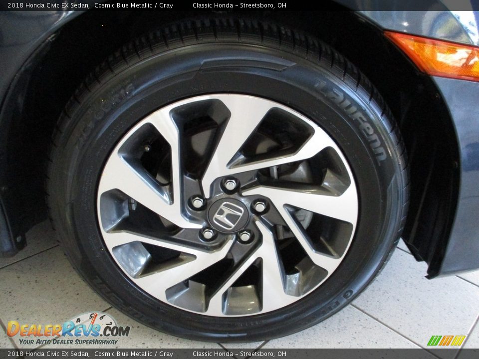 2018 Honda Civic EX Sedan Cosmic Blue Metallic / Gray Photo #5