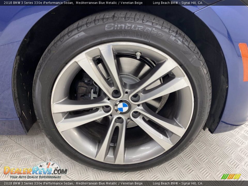 2018 BMW 3 Series 330e iPerformance Sedan Mediterranean Blue Metallic / Venetian Beige Photo #6