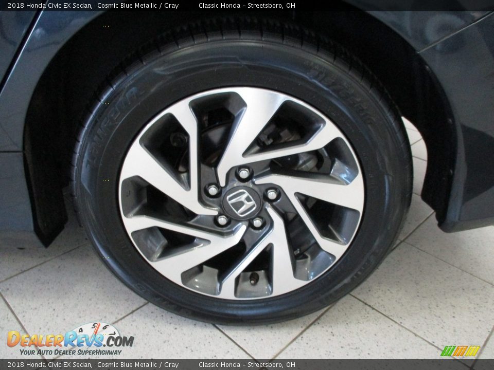 2018 Honda Civic EX Sedan Cosmic Blue Metallic / Gray Photo #11