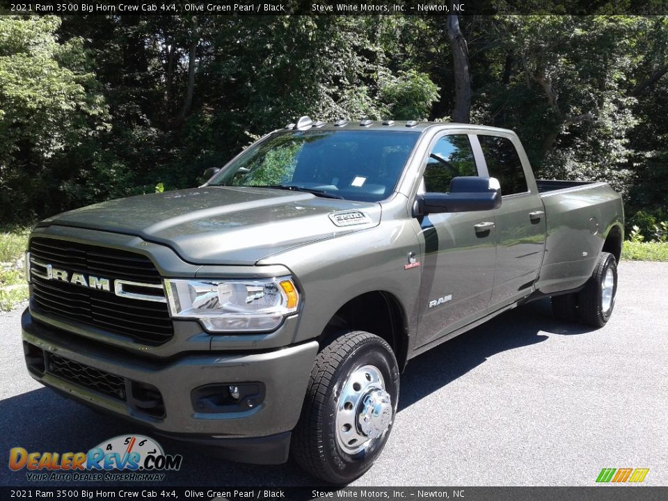 2021 Ram 3500 Big Horn Crew Cab 4x4 Olive Green Pearl / Black Photo #2