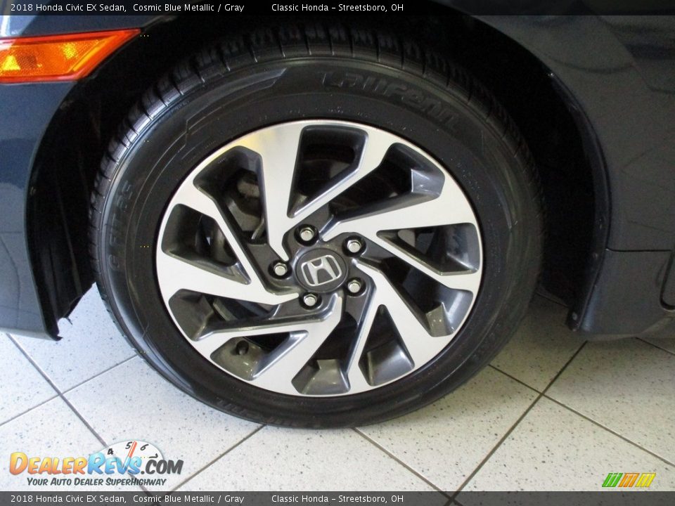 2018 Honda Civic EX Sedan Cosmic Blue Metallic / Gray Photo #12