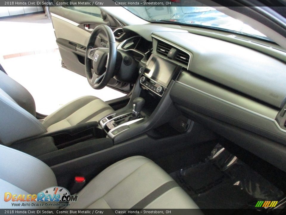 2018 Honda Civic EX Sedan Cosmic Blue Metallic / Gray Photo #15