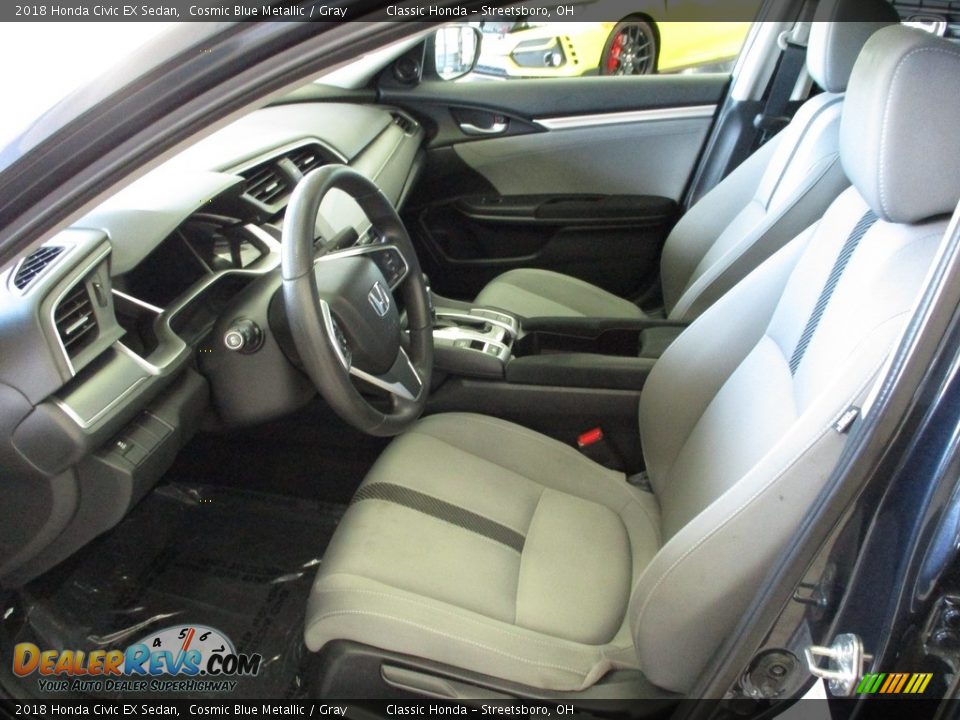2018 Honda Civic EX Sedan Cosmic Blue Metallic / Gray Photo #28