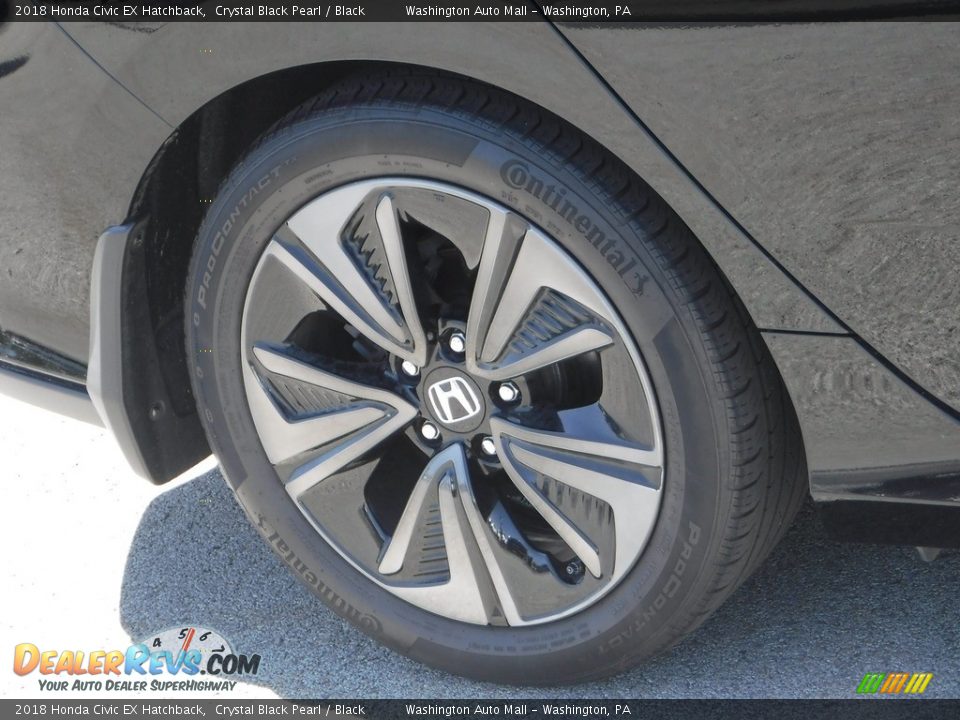 2018 Honda Civic EX Hatchback Crystal Black Pearl / Black Photo #3