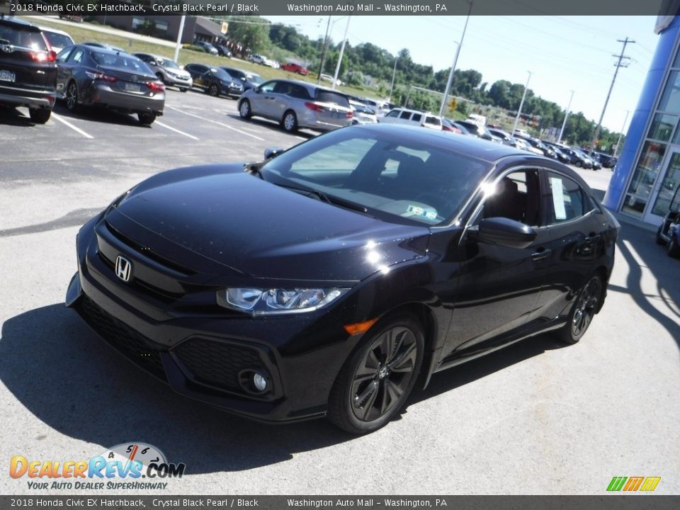 2018 Honda Civic EX Hatchback Crystal Black Pearl / Black Photo #6