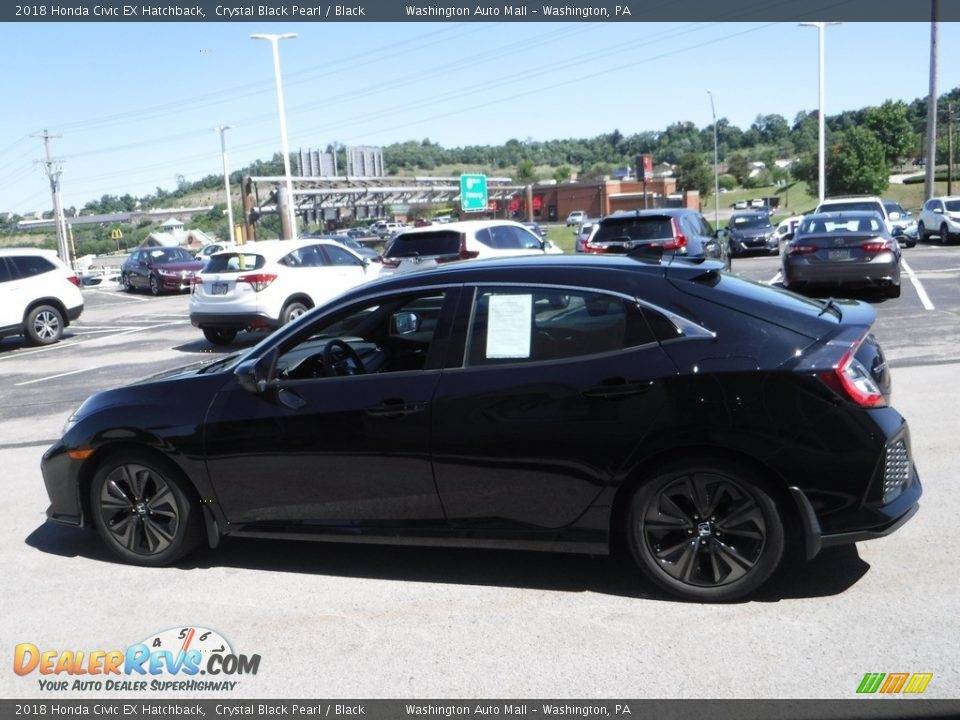 2018 Honda Civic EX Hatchback Crystal Black Pearl / Black Photo #7