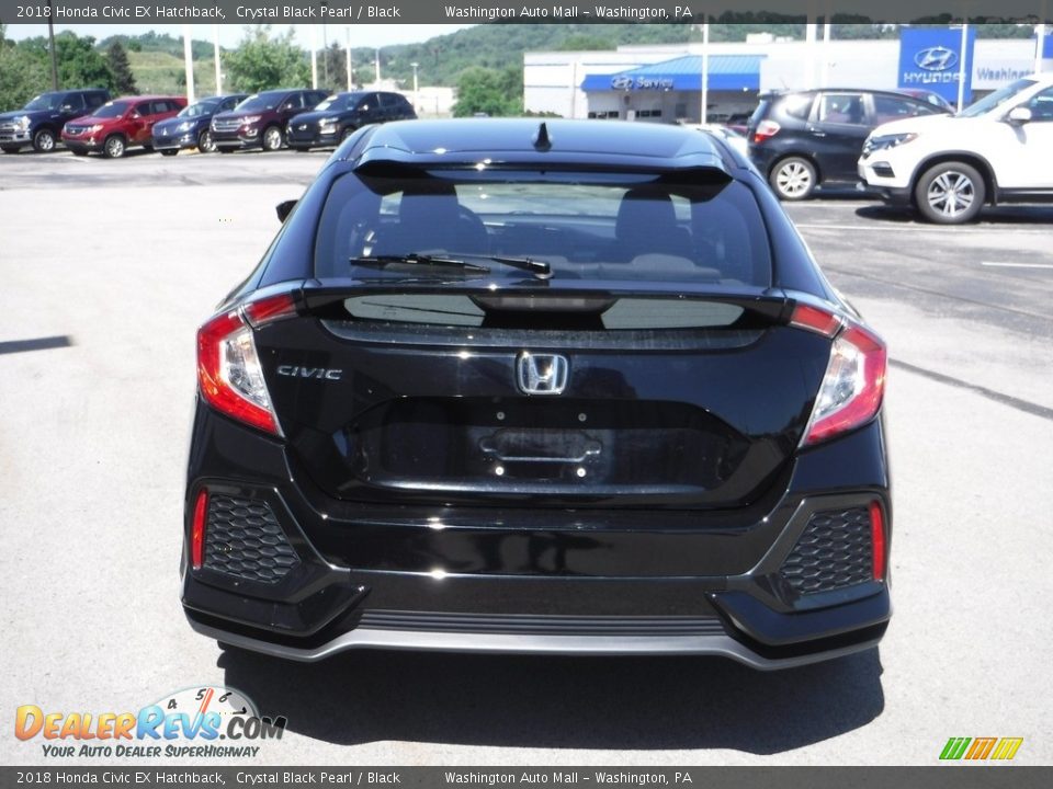 2018 Honda Civic EX Hatchback Crystal Black Pearl / Black Photo #8