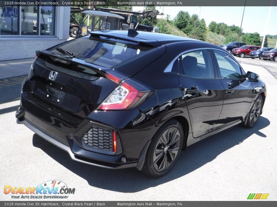 2018 Honda Civic EX Hatchback Crystal Black Pearl / Black Photo #9