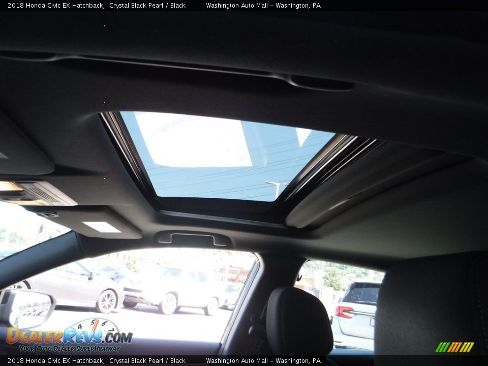 2018 Honda Civic EX Hatchback Crystal Black Pearl / Black Photo #10