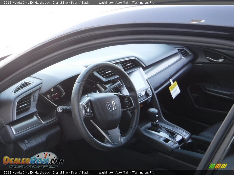 2018 Honda Civic EX Hatchback Crystal Black Pearl / Black Photo #11