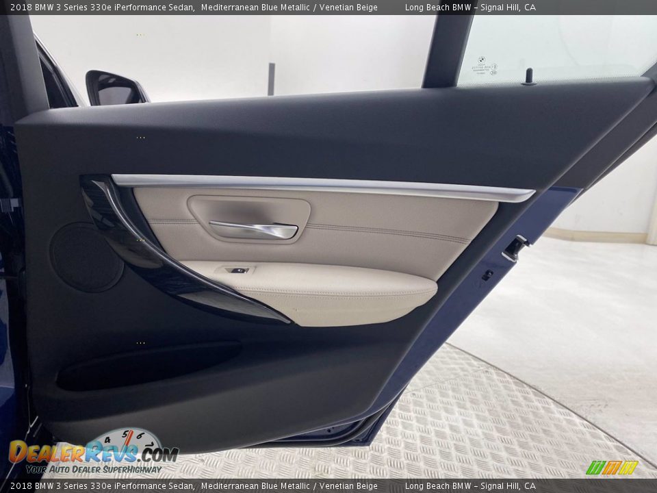 2018 BMW 3 Series 330e iPerformance Sedan Mediterranean Blue Metallic / Venetian Beige Photo #35