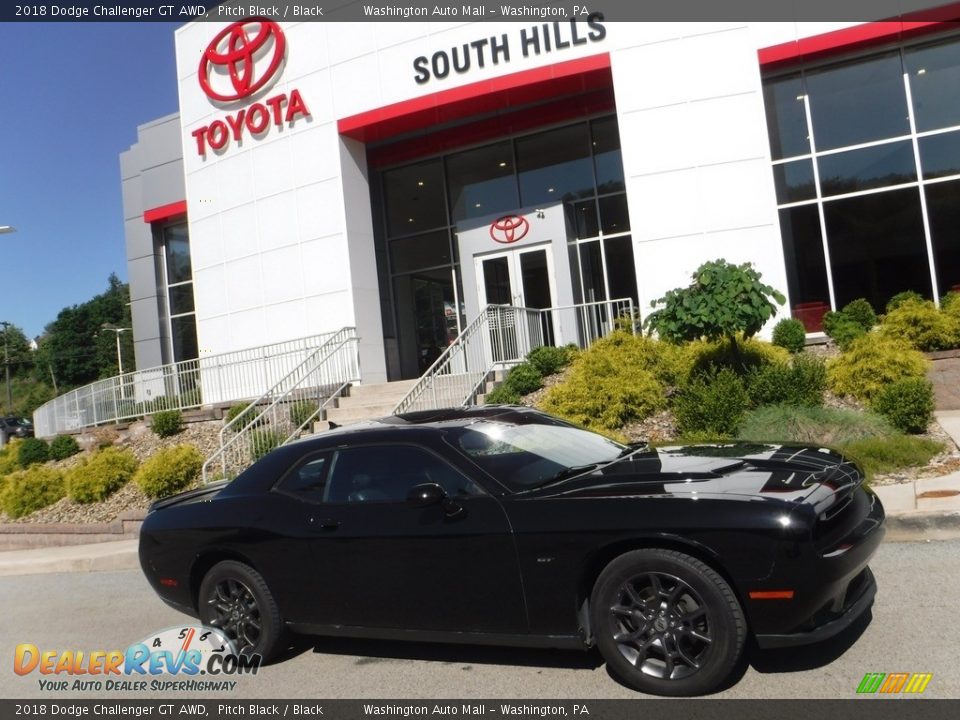 2018 Dodge Challenger GT AWD Pitch Black / Black Photo #2