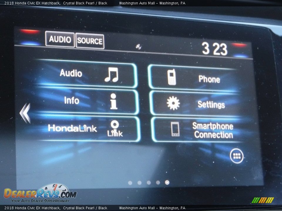 2018 Honda Civic EX Hatchback Crystal Black Pearl / Black Photo #17
