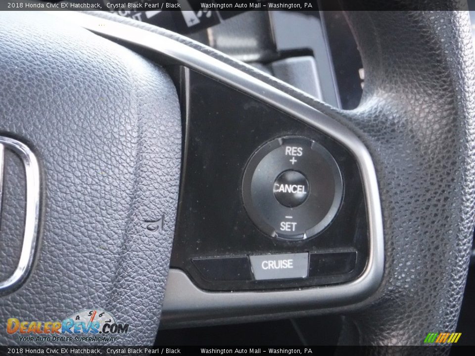 2018 Honda Civic EX Hatchback Crystal Black Pearl / Black Photo #22