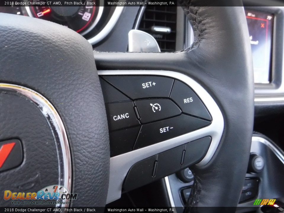 2018 Dodge Challenger GT AWD Pitch Black / Black Photo #10