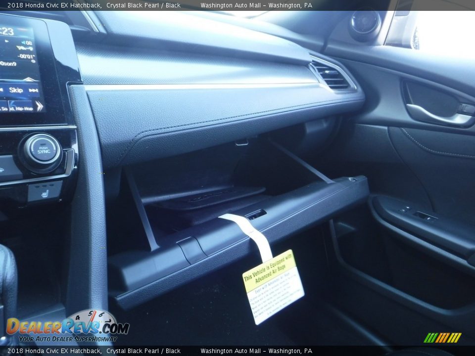 2018 Honda Civic EX Hatchback Crystal Black Pearl / Black Photo #23