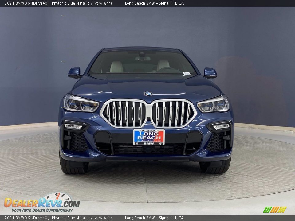 2021 BMW X6 sDrive40i Phytonic Blue Metallic / Ivory White Photo #2