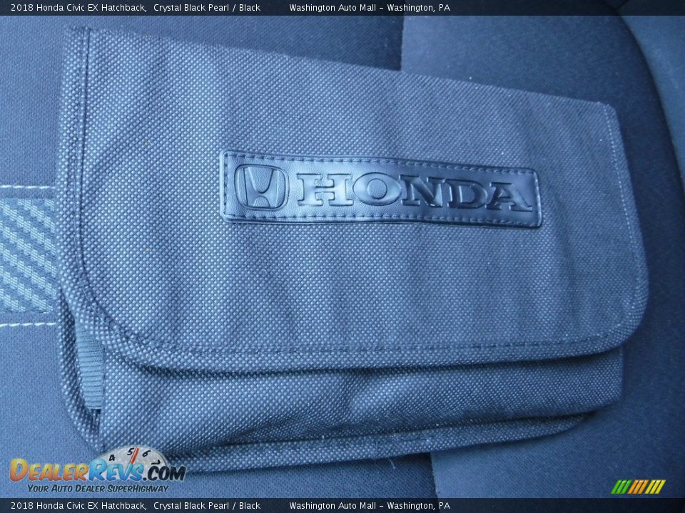 2018 Honda Civic EX Hatchback Crystal Black Pearl / Black Photo #25