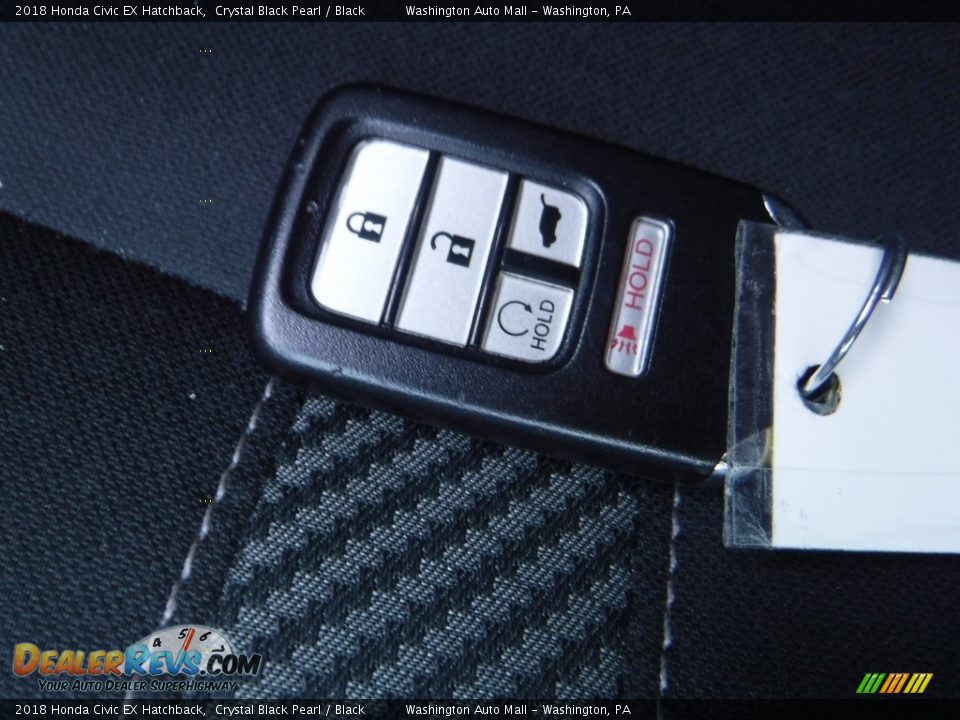 2018 Honda Civic EX Hatchback Crystal Black Pearl / Black Photo #26