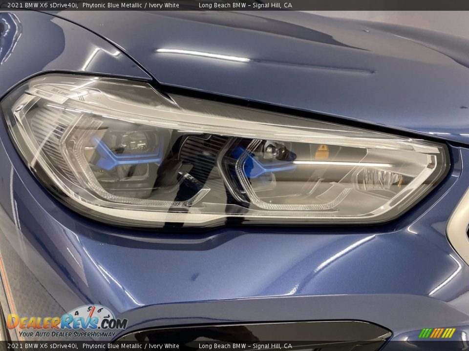 2021 BMW X6 sDrive40i Phytonic Blue Metallic / Ivory White Photo #4
