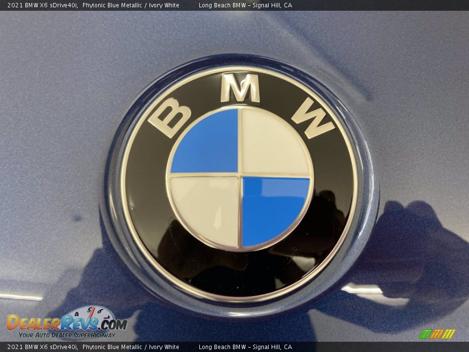 2021 BMW X6 sDrive40i Phytonic Blue Metallic / Ivory White Photo #5