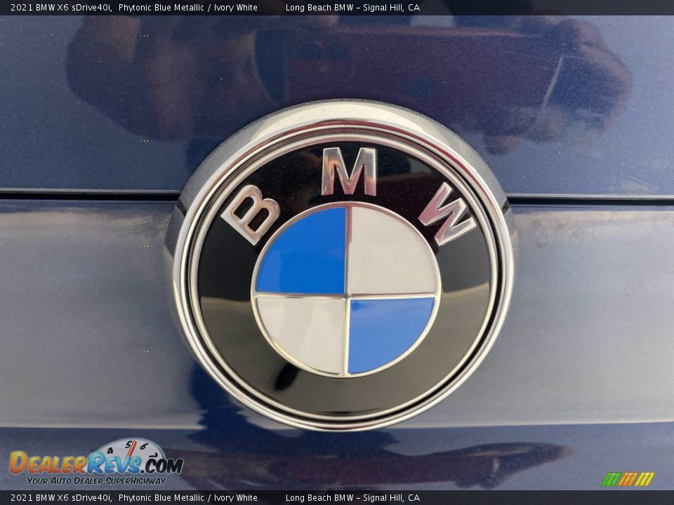 2021 BMW X6 sDrive40i Phytonic Blue Metallic / Ivory White Photo #7