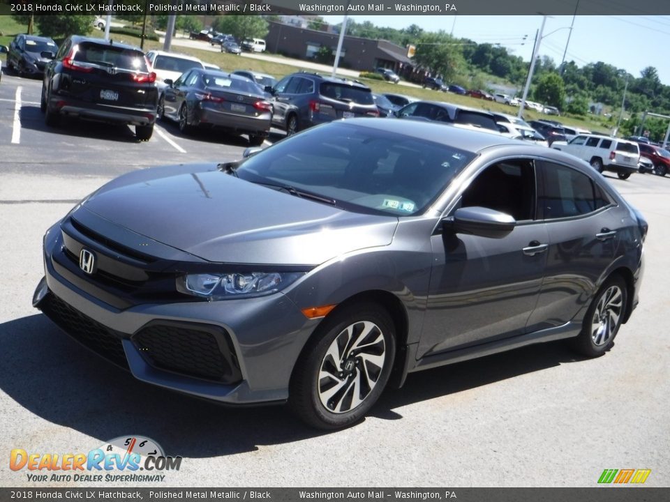 2018 Honda Civic LX Hatchback Polished Metal Metallic / Black Photo #5