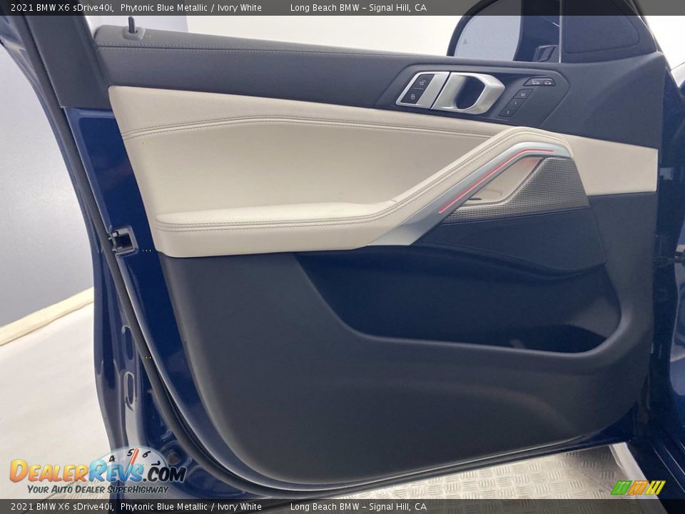 2021 BMW X6 sDrive40i Phytonic Blue Metallic / Ivory White Photo #10