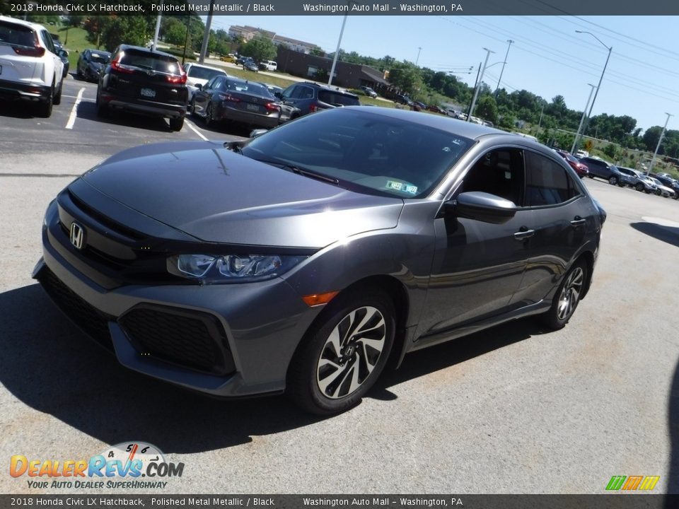 2018 Honda Civic LX Hatchback Polished Metal Metallic / Black Photo #6