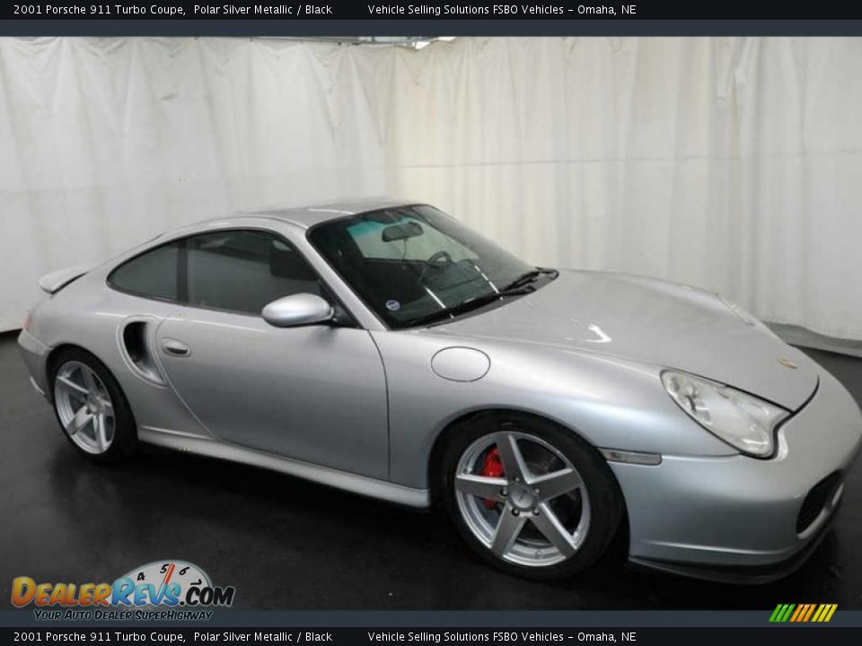 2001 Porsche 911 Turbo Coupe Polar Silver Metallic / Black Photo #13