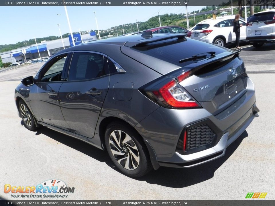 2018 Honda Civic LX Hatchback Polished Metal Metallic / Black Photo #8