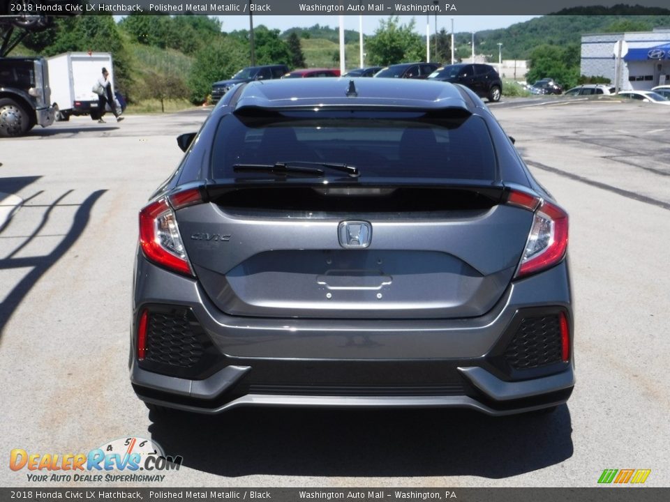 2018 Honda Civic LX Hatchback Polished Metal Metallic / Black Photo #9