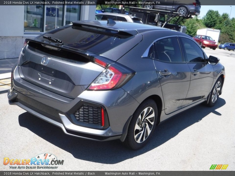 2018 Honda Civic LX Hatchback Polished Metal Metallic / Black Photo #10