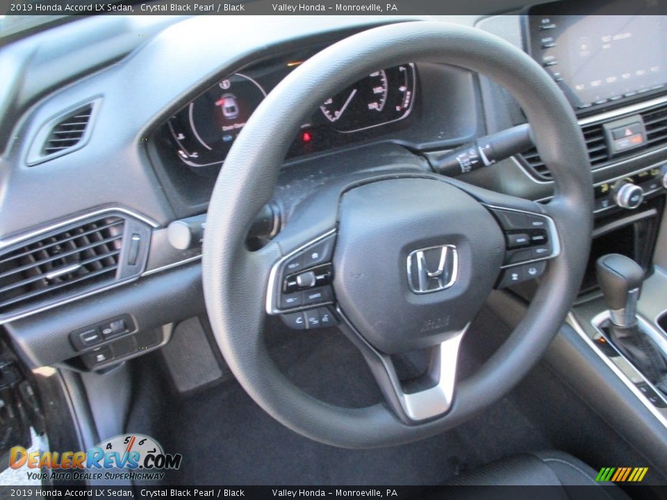 2019 Honda Accord LX Sedan Crystal Black Pearl / Black Photo #13