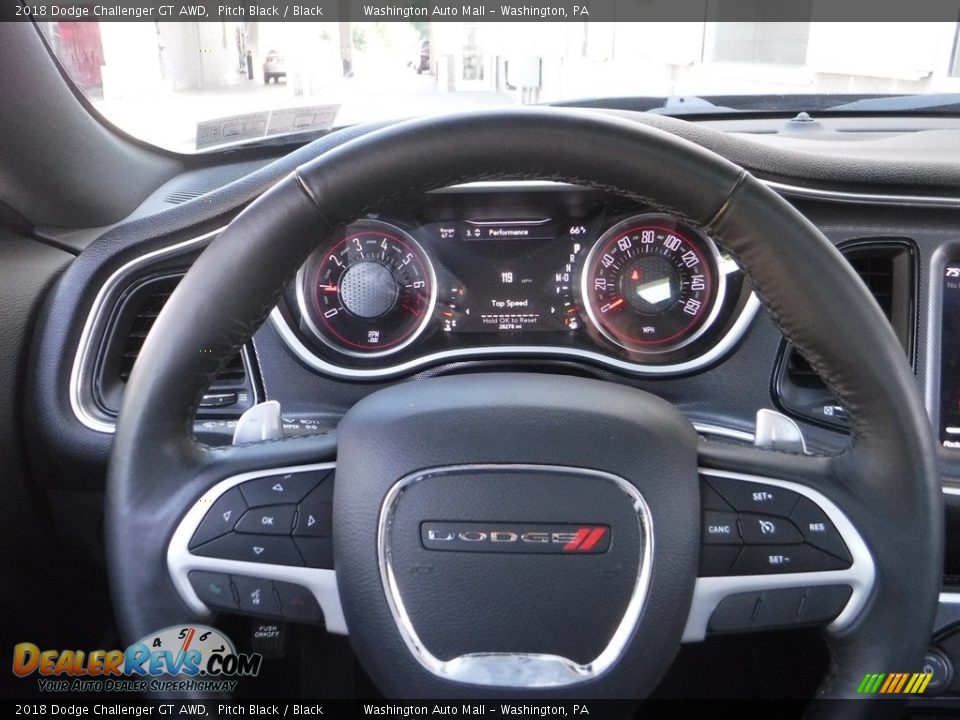 2018 Dodge Challenger GT AWD Pitch Black / Black Photo #28