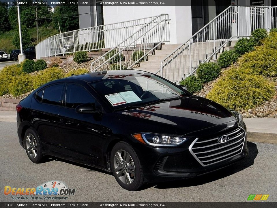 2018 Hyundai Elantra SEL Phantom Black / Black Photo #1