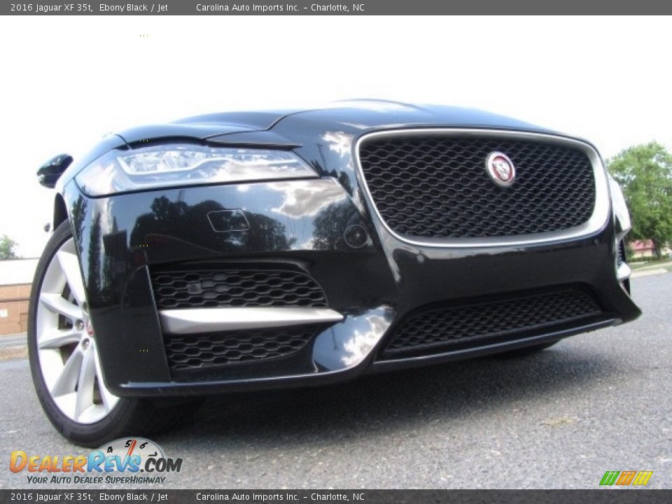 2016 Jaguar XF 35t Ebony Black / Jet Photo #2