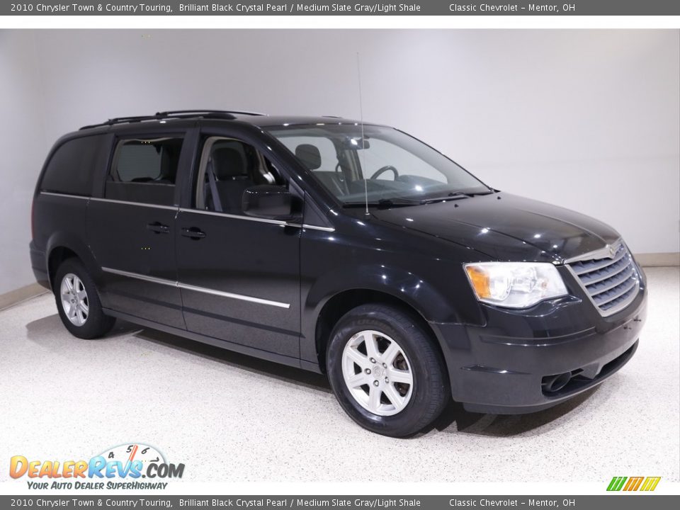 2010 Chrysler Town & Country Touring Brilliant Black Crystal Pearl / Medium Slate Gray/Light Shale Photo #1