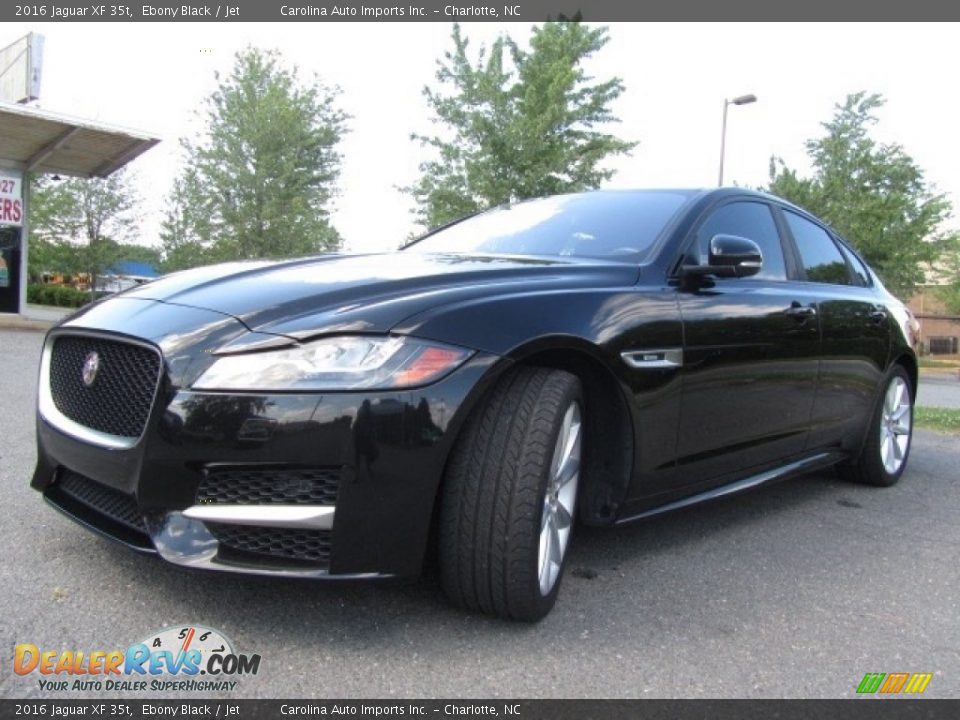 2016 Jaguar XF 35t Ebony Black / Jet Photo #6