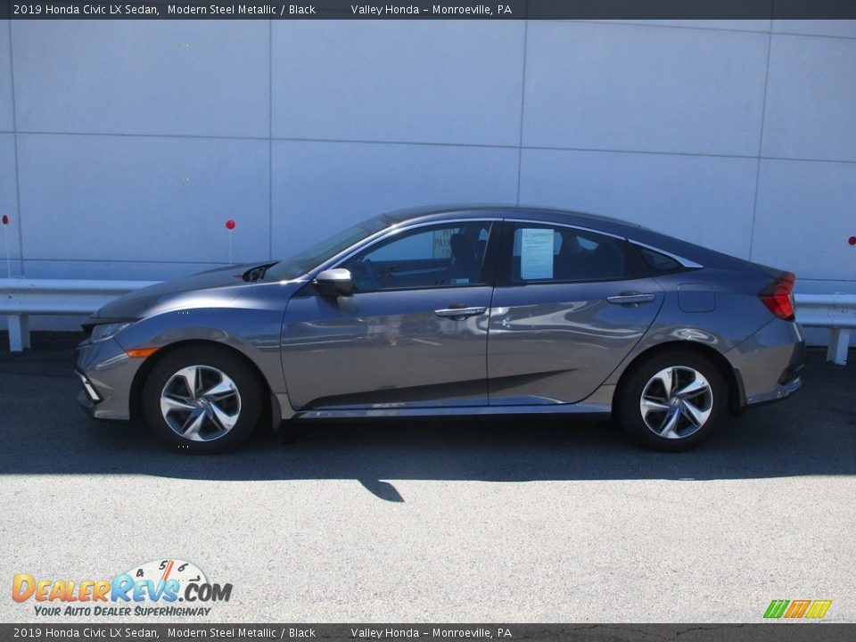 2019 Honda Civic LX Sedan Modern Steel Metallic / Black Photo #2