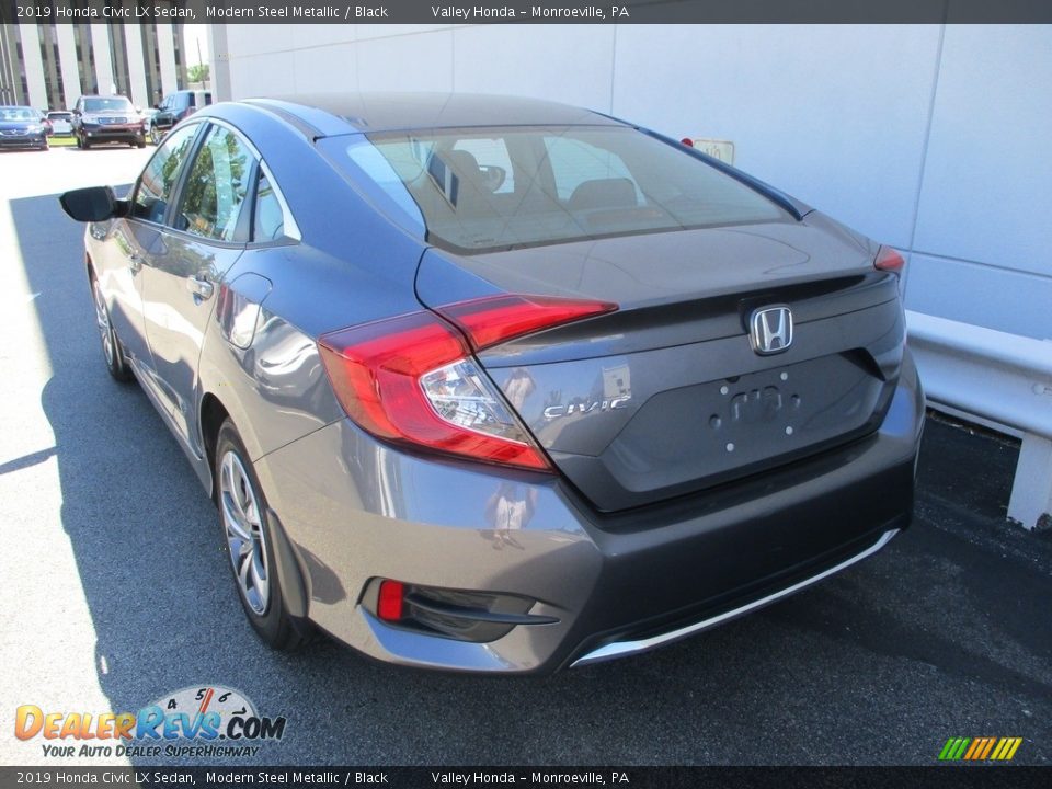 2019 Honda Civic LX Sedan Modern Steel Metallic / Black Photo #3