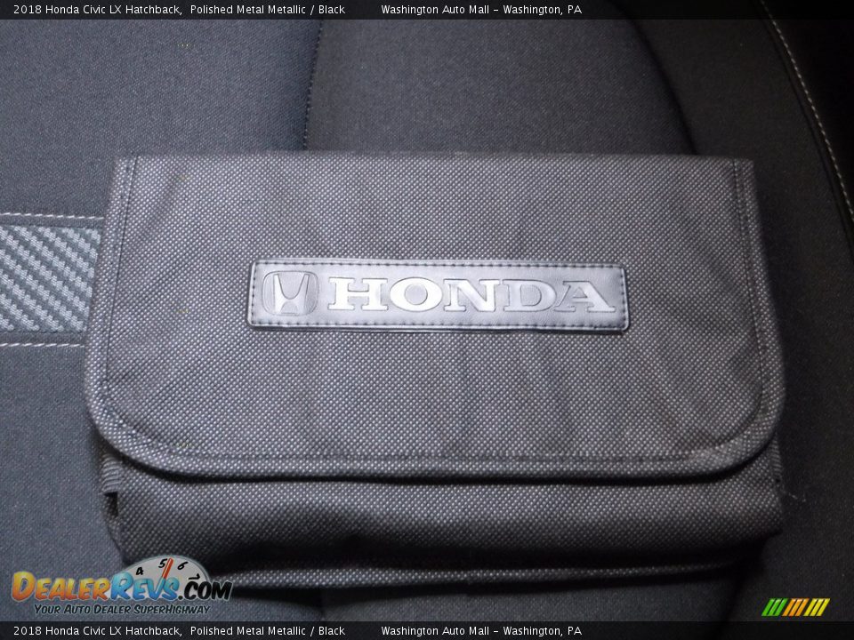 2018 Honda Civic LX Hatchback Polished Metal Metallic / Black Photo #24