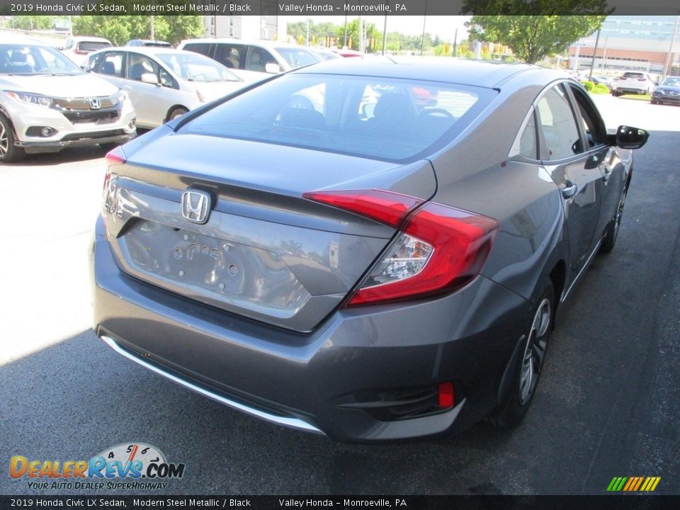 2019 Honda Civic LX Sedan Modern Steel Metallic / Black Photo #5