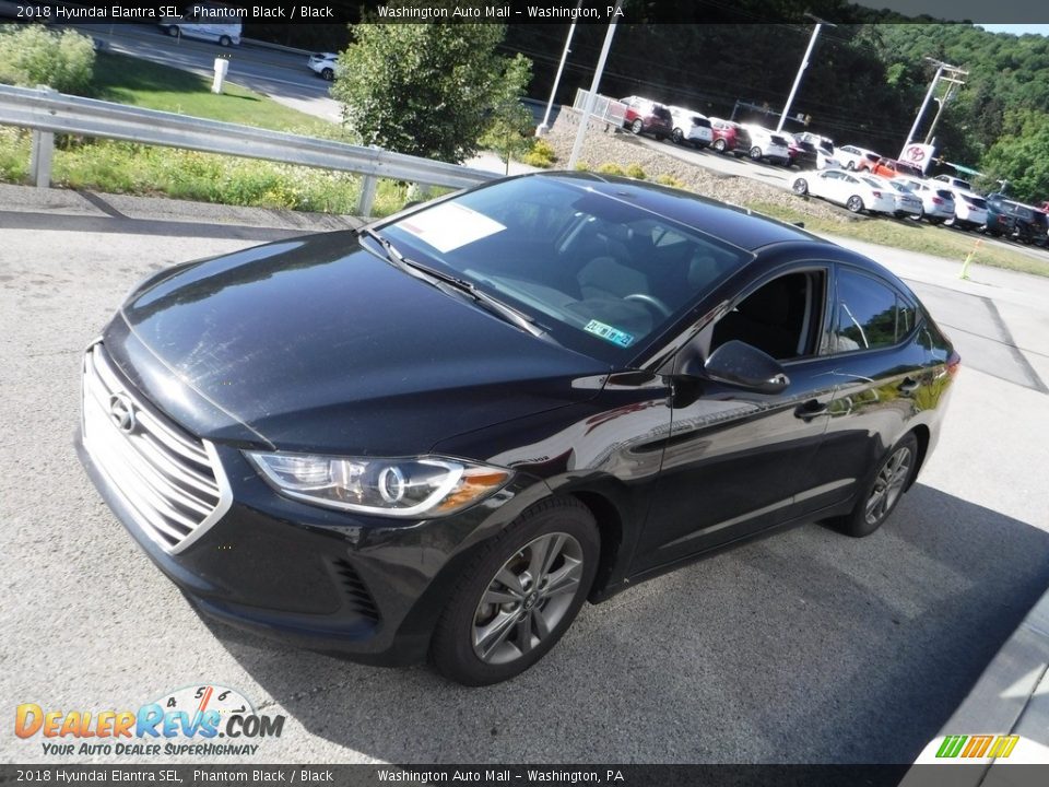 2018 Hyundai Elantra SEL Phantom Black / Black Photo #11