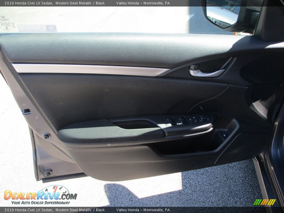 2019 Honda Civic LX Sedan Modern Steel Metallic / Black Photo #10