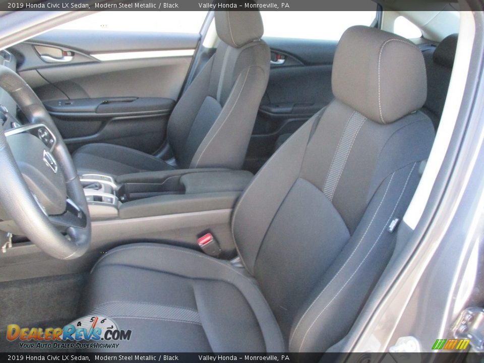 2019 Honda Civic LX Sedan Modern Steel Metallic / Black Photo #11