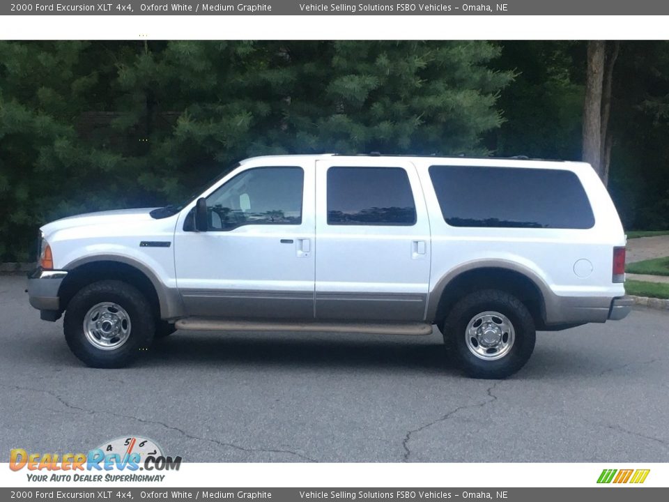 2000 Ford Excursion XLT 4x4 Oxford White / Medium Graphite Photo #9