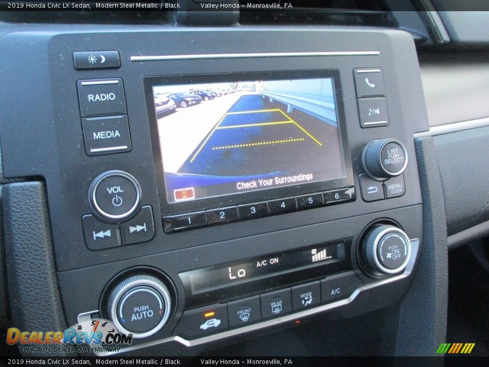 2019 Honda Civic LX Sedan Modern Steel Metallic / Black Photo #15