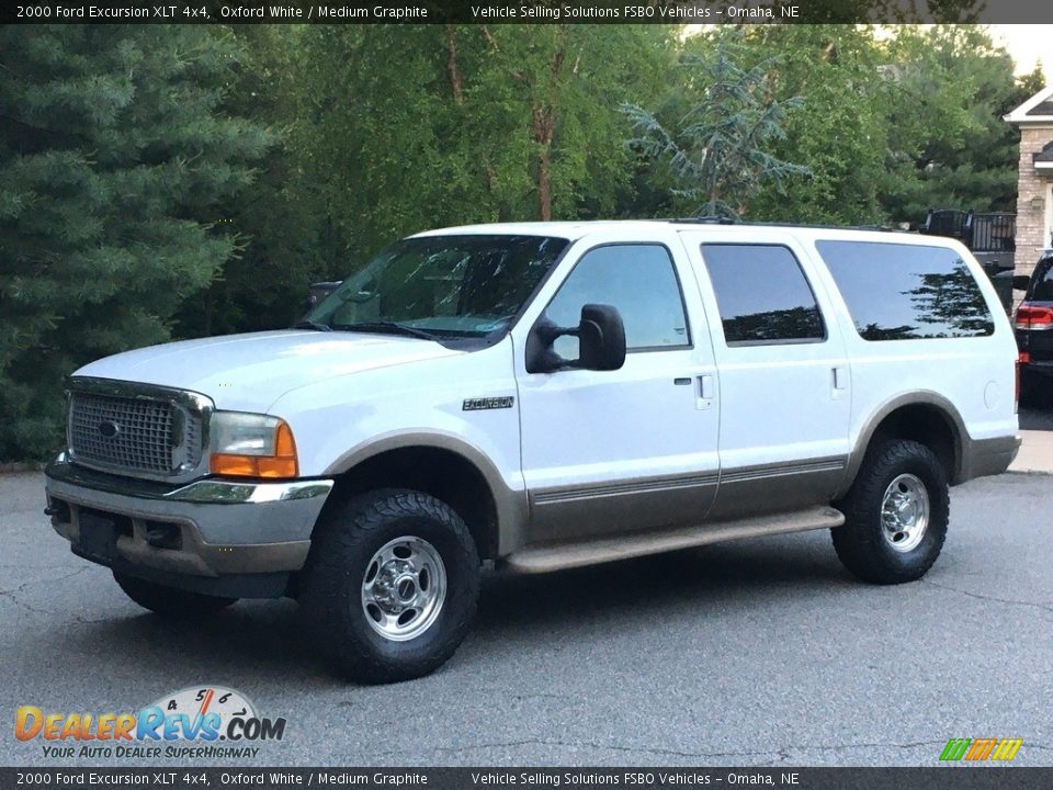 2000 Ford Excursion XLT 4x4 Oxford White / Medium Graphite Photo #10