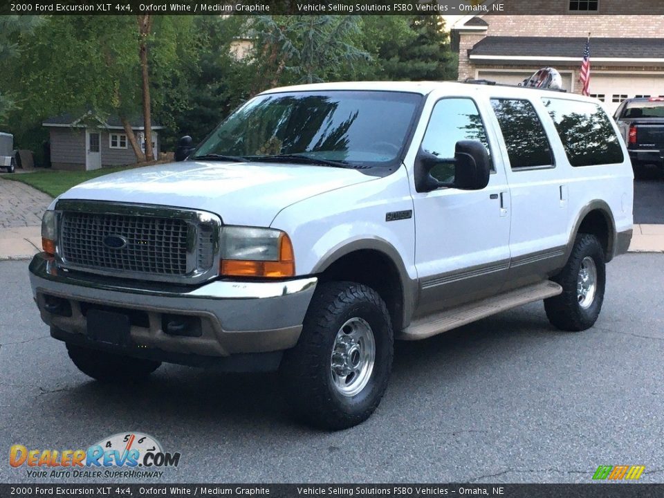 2000 Ford Excursion XLT 4x4 Oxford White / Medium Graphite Photo #11